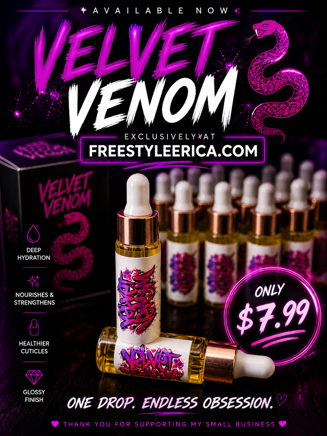 venom vape juice Velvet Venom™ Nourishing Cuticle Oil Strength | Bottle Size:18mg | 10ml Top E-Liquid Brands | large bottle vape juice